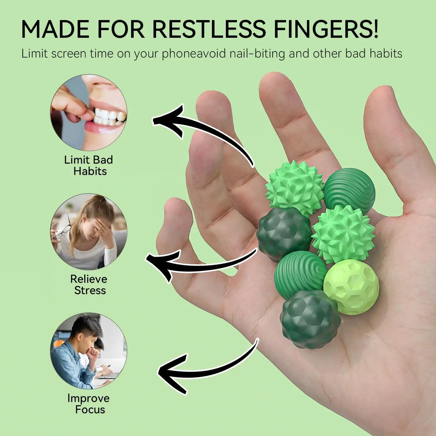 Multicolored Rubber Stress-Relief Magnetic Ball Toy - Durable Unisex Fidget Spinner, Safe Materials Educational Relax Gadget for Ages 12+ Comics & Sci-Fi Enthusiasts