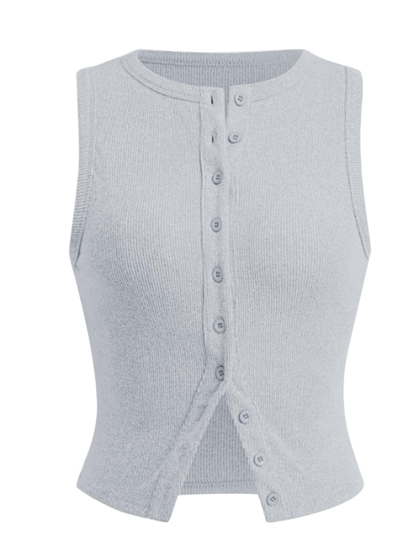 Women's Solid Color Detachable Chest Pad Sports Singlet, Breathable Comfortable Sleeveless Sports Top, Ladies Sportswear for Indoor Outdoor Wear, Athletic Style Activewear