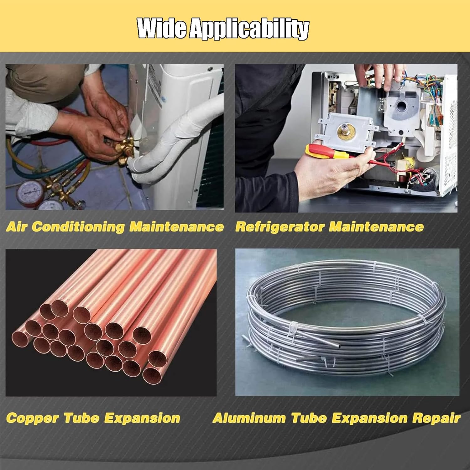 Ratcheting Tubing Cutter Heavy Duty Adjustable Pipe Cutting Tool with Replaceable Alloy Steel Blade for Copper Aluminum Iron Stainless Steel Conduit Plumbing HVAC Work (Black, 5/16" to 1-1/8")