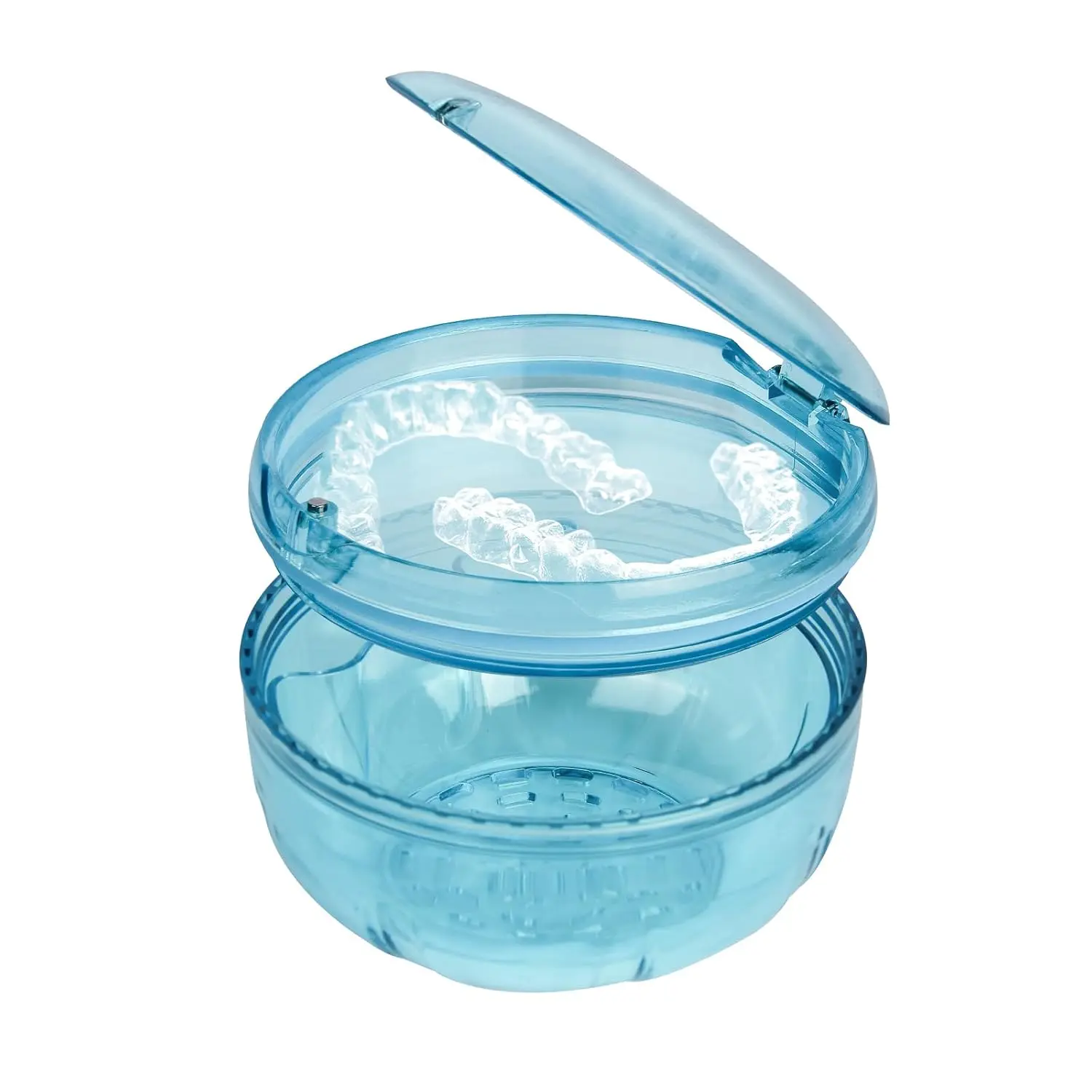 Retainer Cleaner Case,Double Layer Denture Cup for Soaking