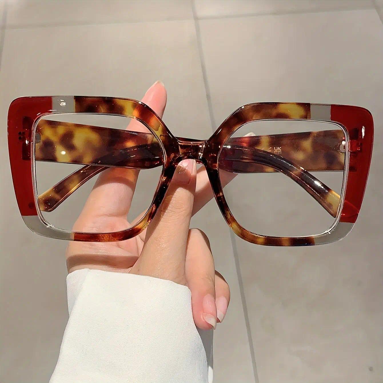 Women’s Square Full Rim Non-Prescription Glasses Elegant Minimalist Fashion Eyewear Durable Frame with Sturdy Metal Hinges Classic Versatile Eyeglasses Perfect for Daily Wear Office Work Formal Events Business Casual & Modern Simple Style Looks