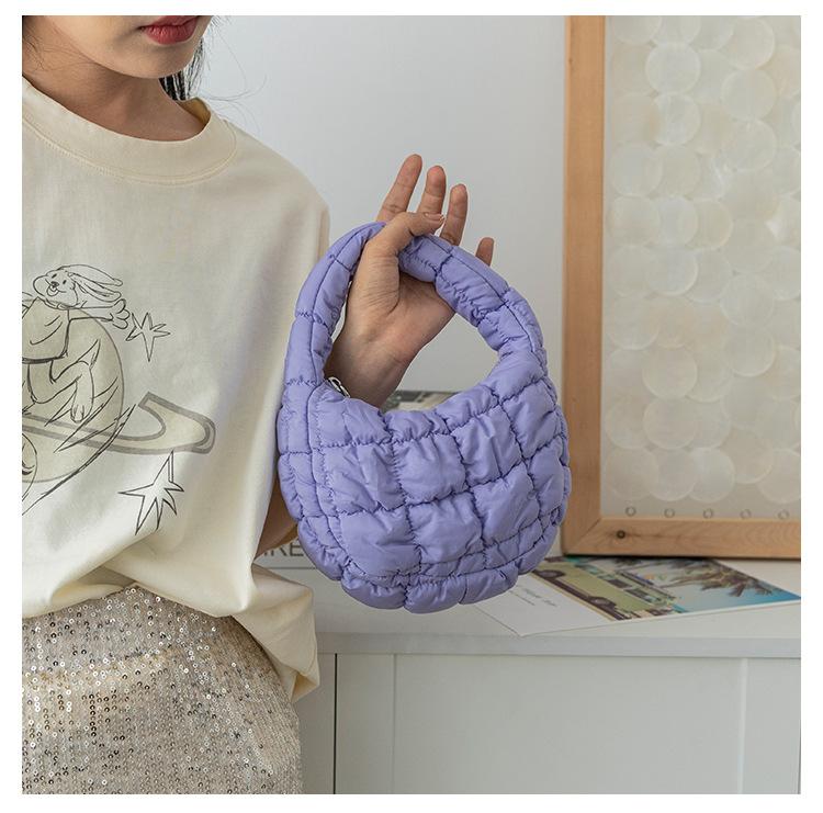 Fashion Quilted Shoulder Bags for Women Handbag Mini Cloud Pleated Bags Puffer Dumpling Bag Luxury Tote
