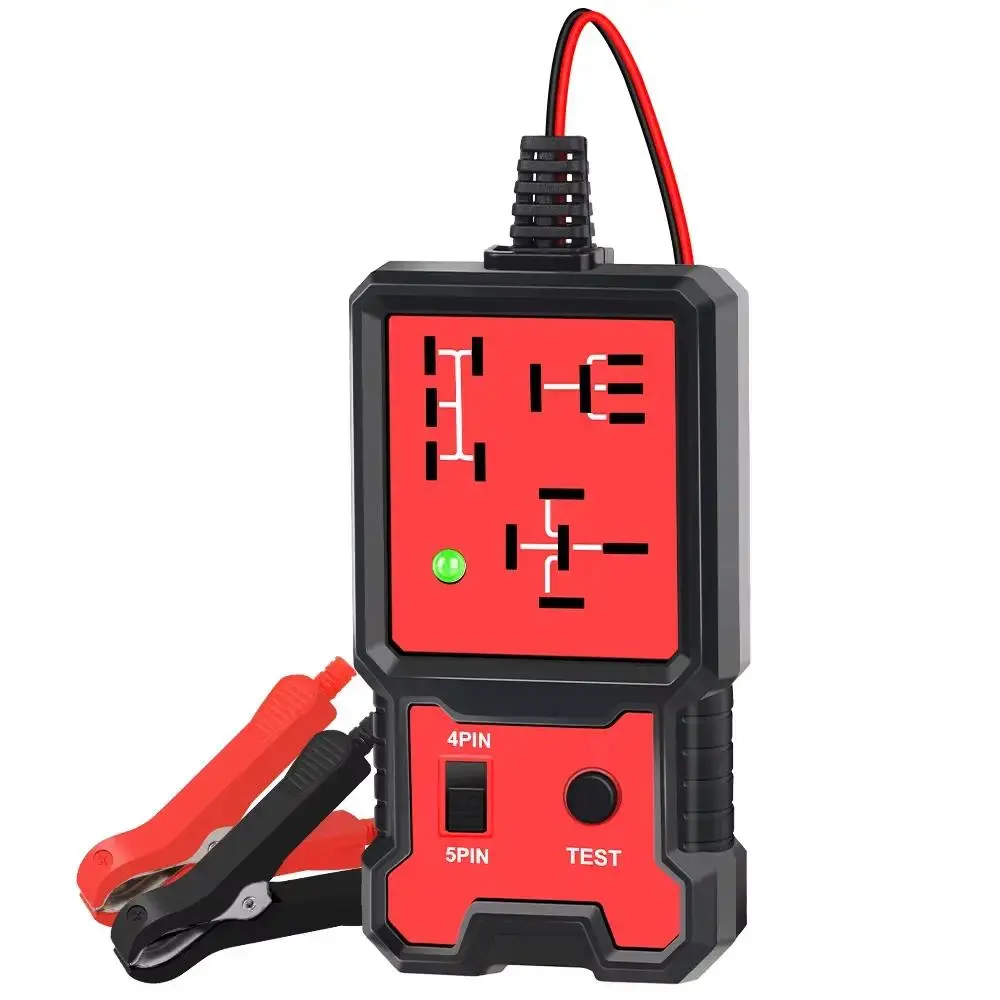 【DealsForYouDays】JOYTUTUS 12V-24V Portable Automotive Relay Tester with Battery Clips, Fast Accurate Voltage Tester, User-Friendly Design, Versatile Compatibility, Compact Practical Tool for Car Owners