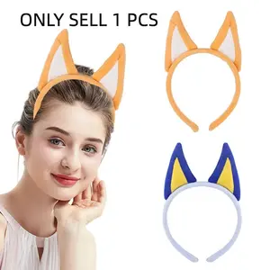 1pcs Carnival Animal Hair Band, Cute Blue Puppy Ears Wolf Hat, Festival Party Accessory, Cosplay Costume, Birthday Gift, Unisex