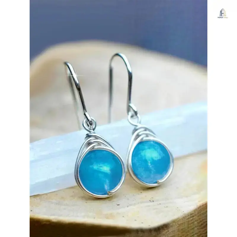 Teardrop Gemstone Dangle Drop Earrings, Viral Vintage Statement Women Ear Jewelry, Elegant All-Match Dangling Ear Accessory, Premium Exquisite Ornament for Daily Outfit Styling, Party Events & Thoughtful Birthday Gifting