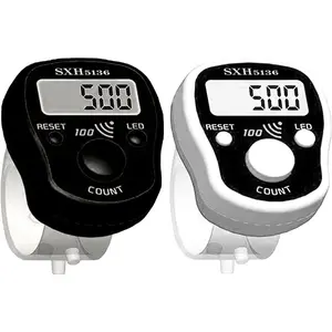Finger Counter Click Manual Digital clicker, 5pack Stitch Tally Knitting Counters Led Re-settable Digits Pitch Electronic LCD Display finger Number Counter Fr Row, People, Score, Inventory,Crochet