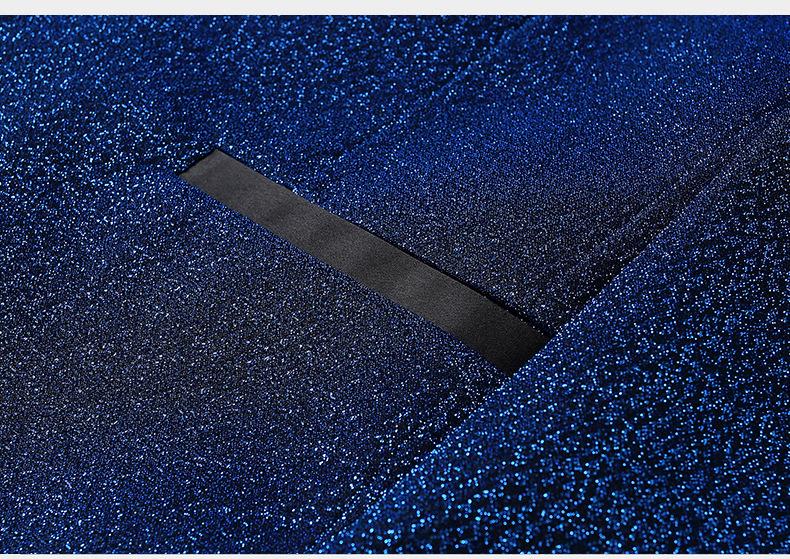 Men's Slim Fit 3-Piece Color Block Suit  Notch Lapel Light Business Groom Wedding Tuxedo, Center Vent