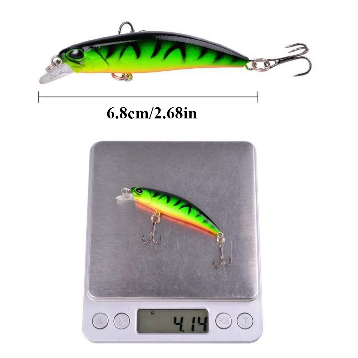 10pcs Minnow Fishing Lures 0.14oz/2.68in Mini Crankbait Wobbler Perch Isca Artificial Hard Bait Pike Carp Bass Floating Swimbait Pesca