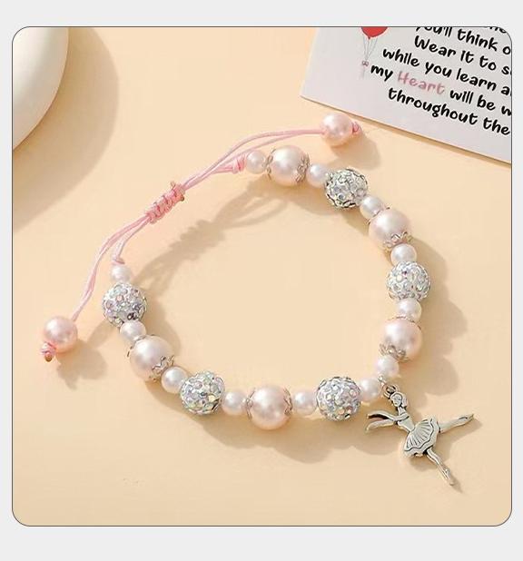 Dance Recital Gifts for Girls, Ballet Dancer Ballerina Bracelet Jewelry for Daughter Granddaughter Niece Friends Dance Team
