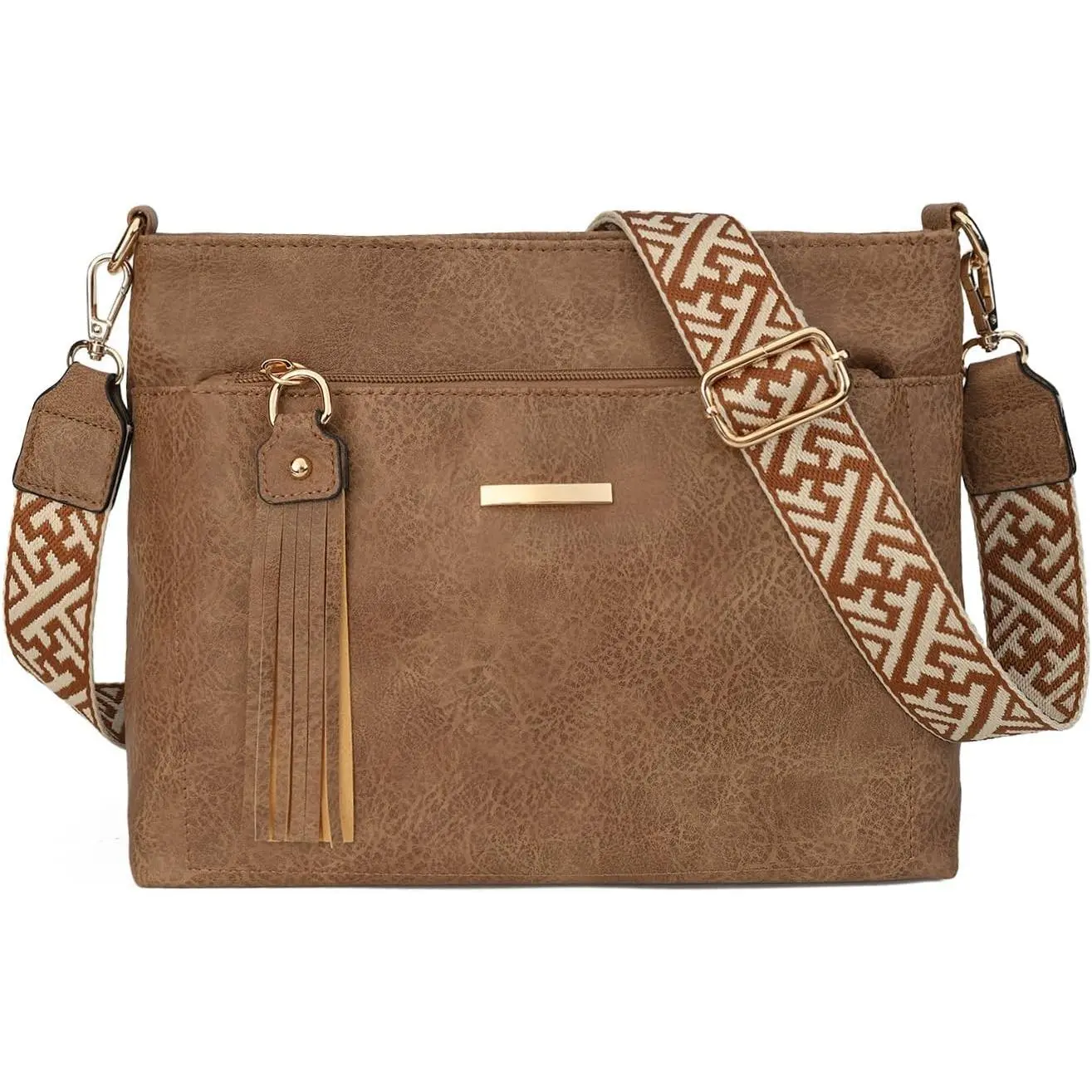 Tassels Crossbody Bags for Women  Purse with Weaving Straps
