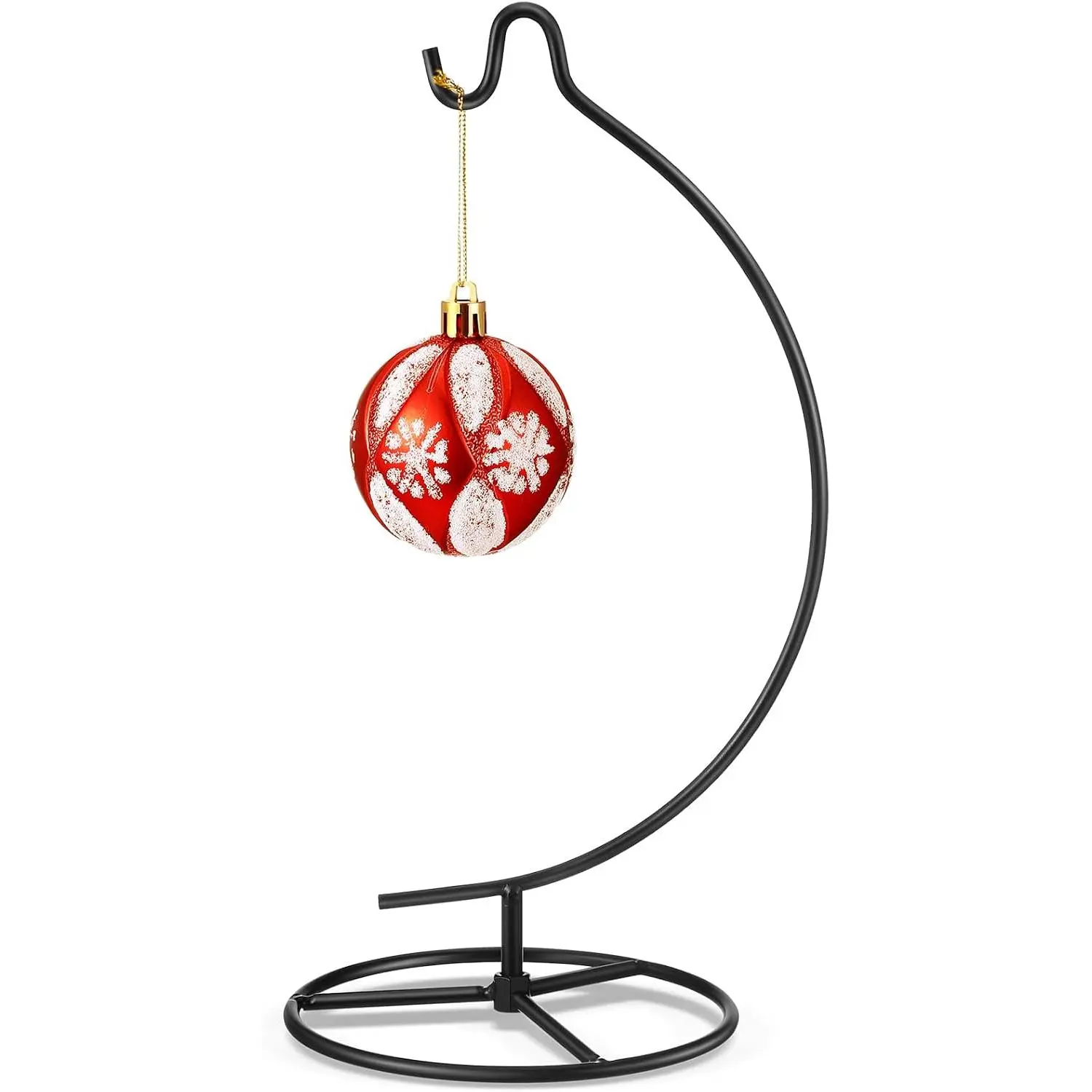 Ornament Display Stand, Ornament Hanger Holder Glass Ball Air  Holder,  Terrarium Stand for Christmas Wedding,  Office Decor,10.43" H(Black)
