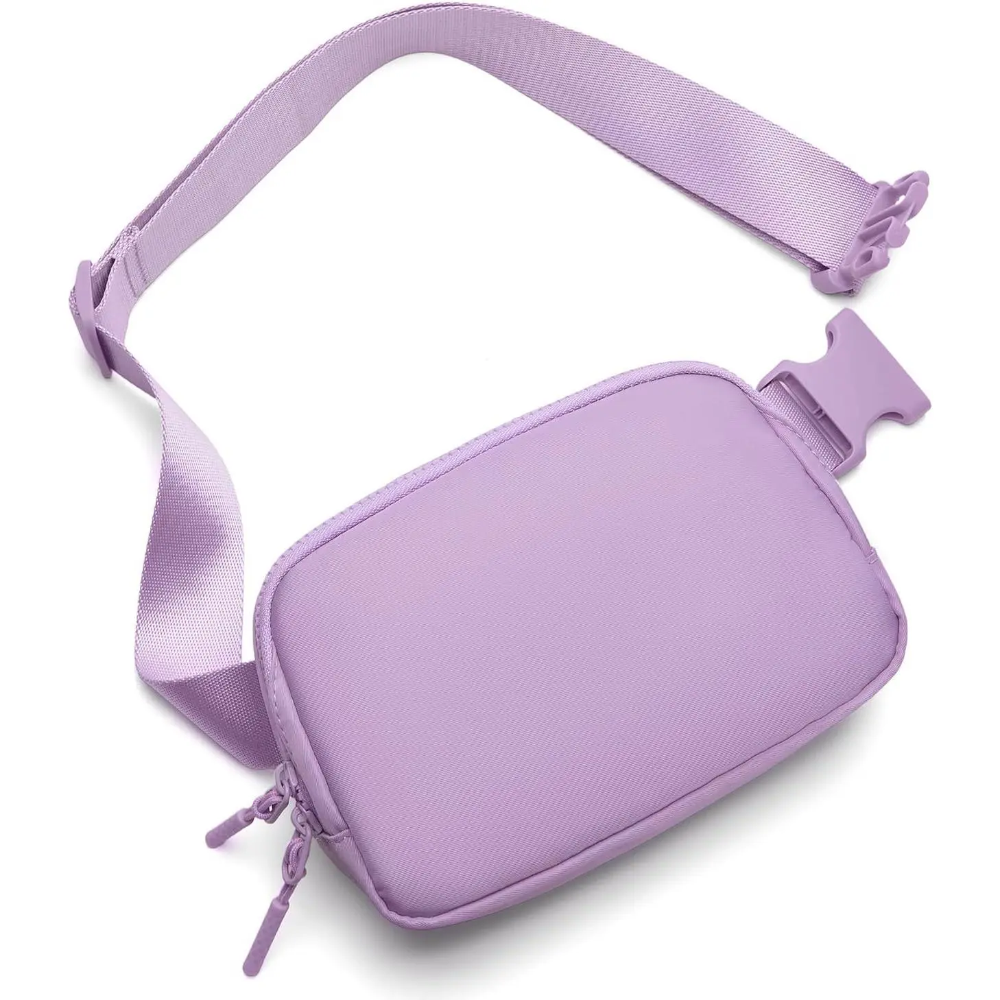 Belt Bag Fanny Pack Crossbody Bags for Women Two-Way Zip Closure Fashion  Packs with Adjustable Strap Gifts for Teenage Girls Sister Gifts Trend Stuff (Lavender)