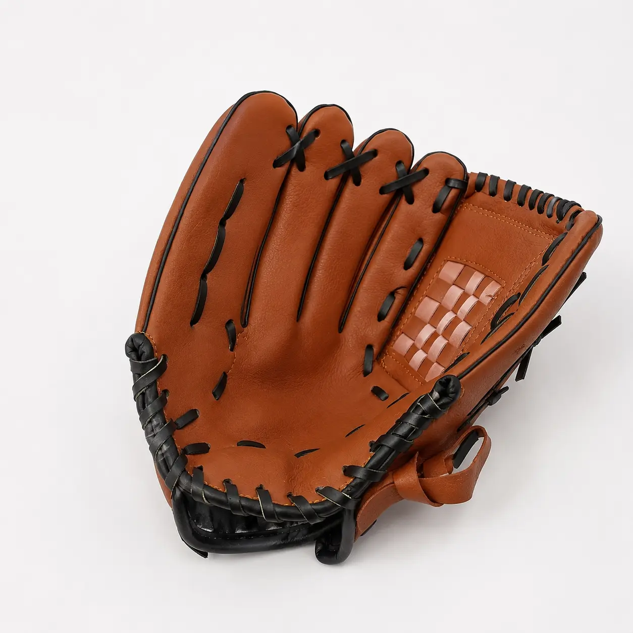 Adult Professional Cowhide Baseball Glove for Infielder – School Team Training & Daily Practice On-Field Equipment with Checkered Palm Pad, Fine Textured Surface, Durable Design for Improving Defensive Skills