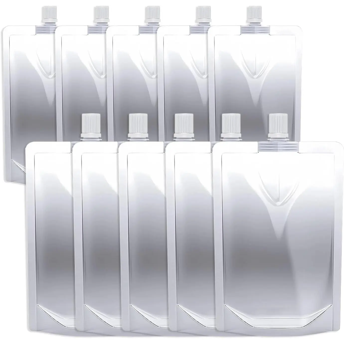 10 count 8OZ&16OZ Plastic Flasks, Drink Pouches, Spouted Drinking Bags for Beverage Juice,Leak-Proof  Grade for Travel Outdoor  Concert Cruise Events