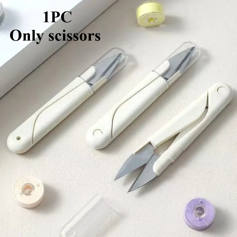 Home U-Type Scissors, Line Trimmer, Cross Stitch Scissors, Sewing Thread Cutter, Craft Small Scissors, Ideal for Tailoring and Crafting