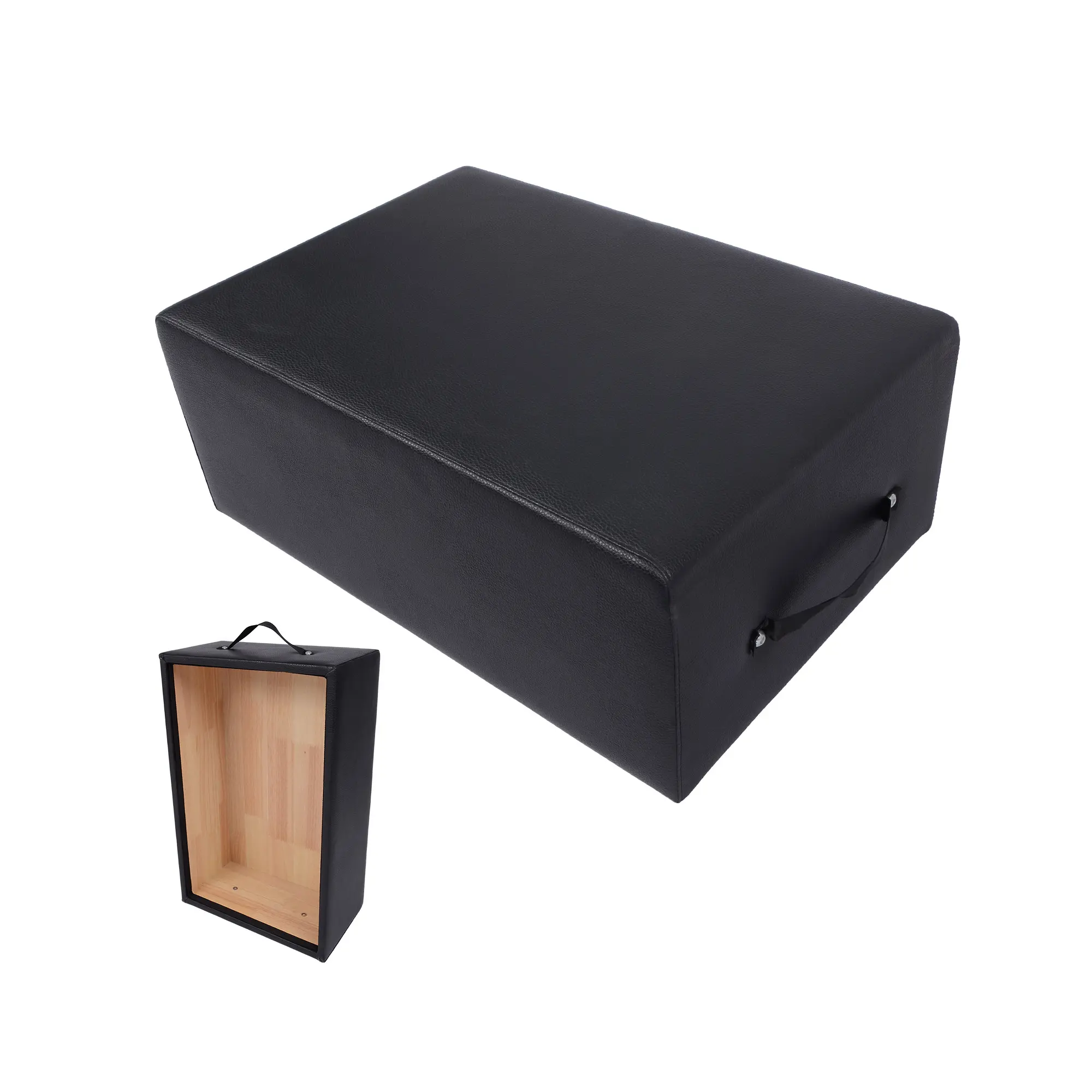 Pilates Reformer Box, Foldable Sitting Box for Home Gym & Studio. PU Leather, High-Density Foam, 220 LB Capacity. Portable Pilates Accessory for Stretching, Balance & Core. Easy Clean, Compact Storage. Black/Grey