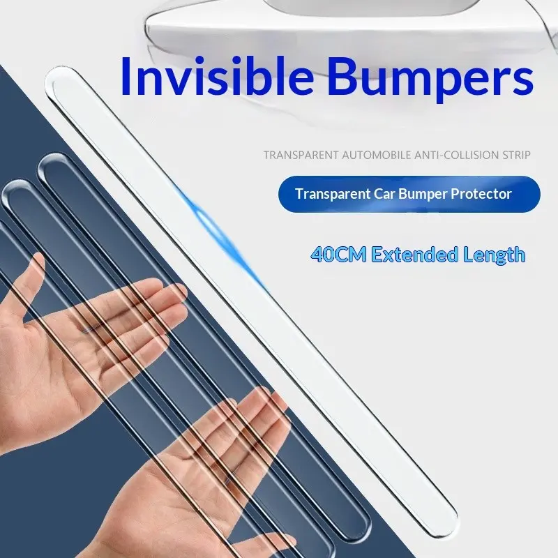 Car Door Bumper Protector Strip, Invisible Extended Car Door Guard, Transparent Scratch-Free Bumper Protection Film, Prevents Door Scrapes