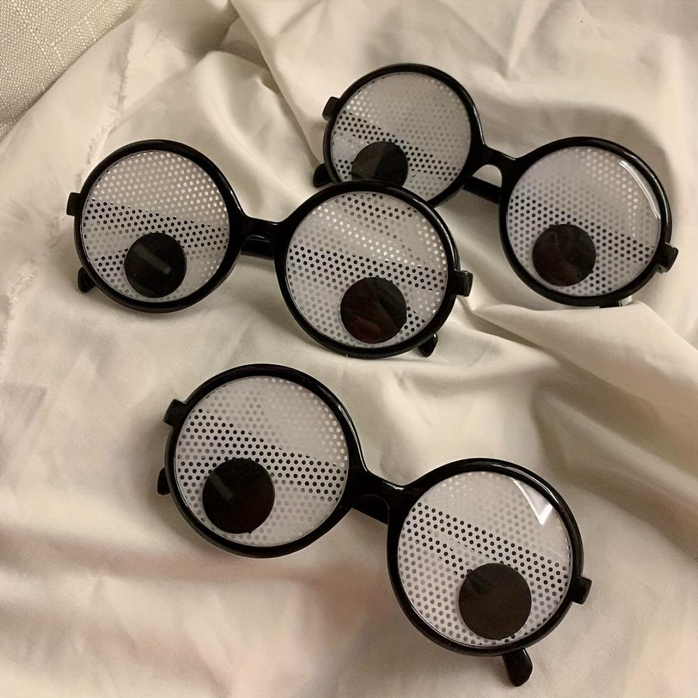 3-Pack Giant Fun Moving Eyeball Rollers - Black Plastic Halloween Costume Accessories with Expressive Eyes, Perfect for Party Pranks & Celebrations, Novel Spooky Gifts for Adults, Ideal for Themed Events