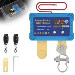 A Man's Tools Remote Control Battery Disconnect Switch 12V 140A with Led Voltage Display, Anti Theft Kill Switch for Car, Auto, RV, ATV, Truck, Marine