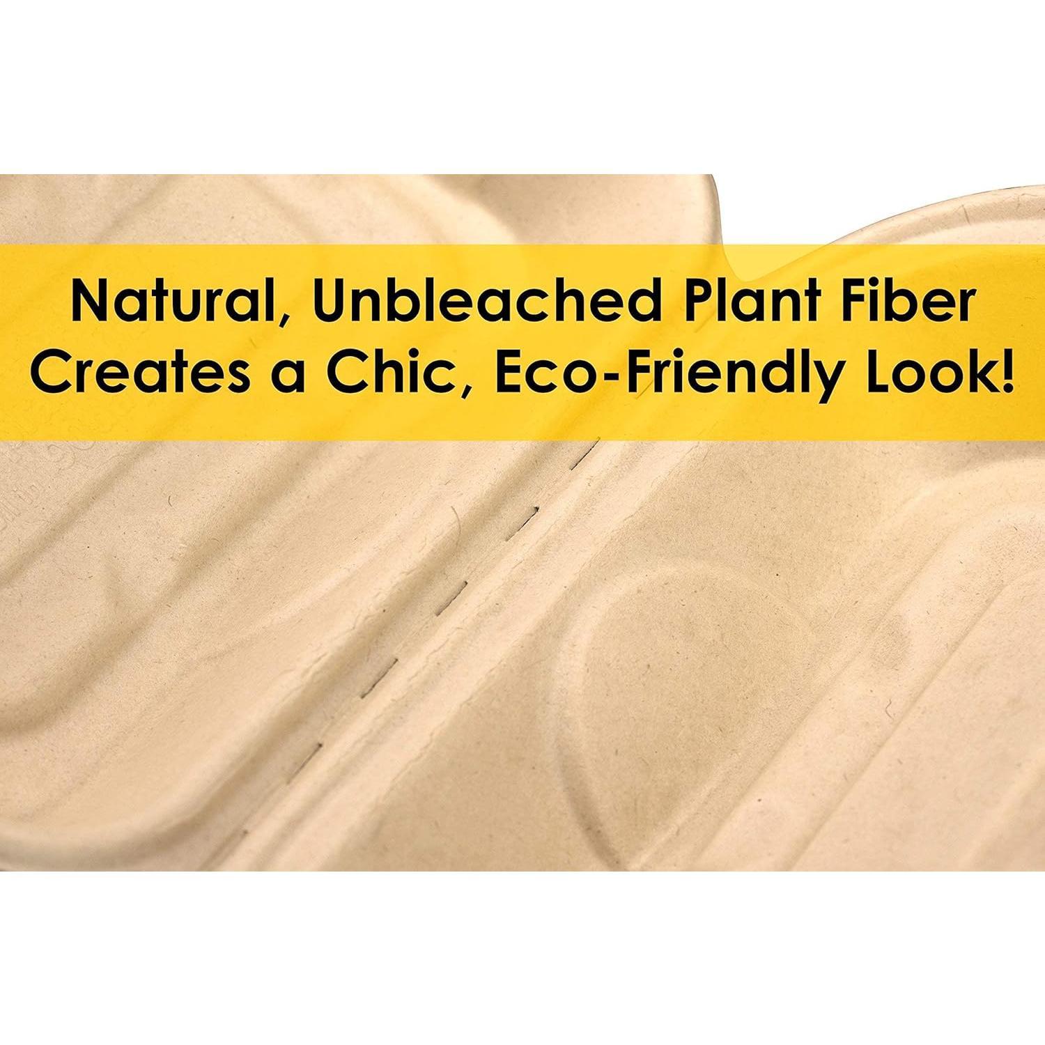 Storage Container, Durable, Microwavable, Leak-Proof Small Togo Containers, Small Take Out Boxes 25 Pack, -Based Gluten Free Compostable Wheatstraw Fiber 6x9 Clamshell Container