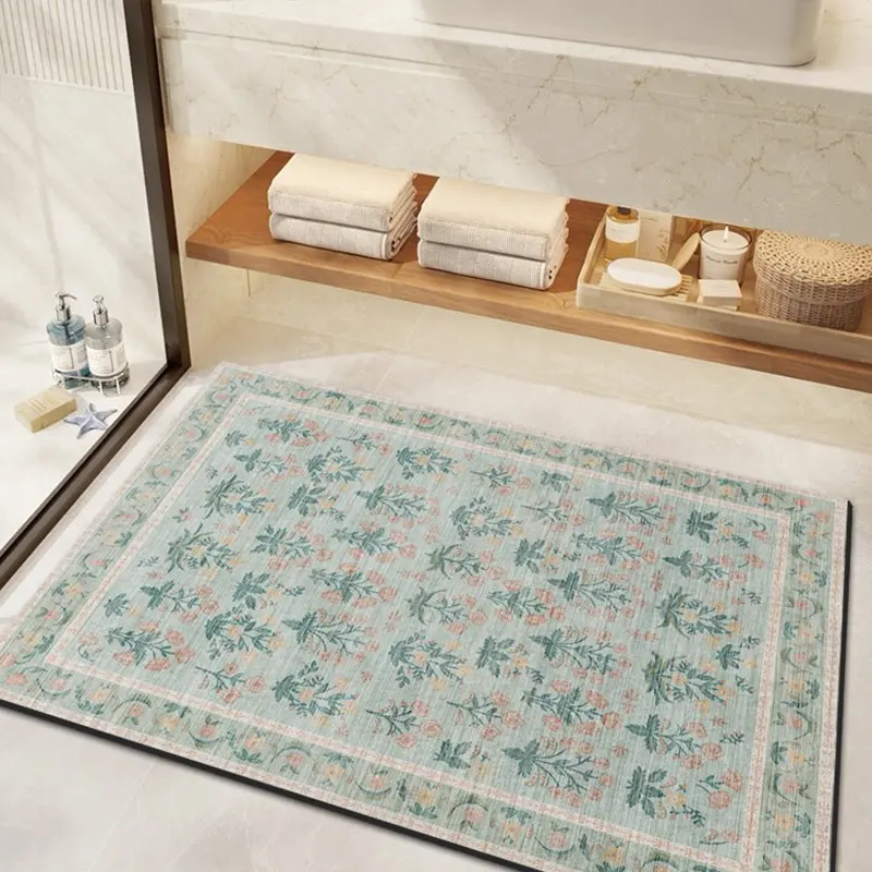 Bathroom Mat, Quick-Dry Waterproof Surface with Anti-Slip Bottom, Durable and Easy-to-Clean, Suitable for Bathrooms, Doormats and Bathroom Rugs, Bathroom Drying Doormat, Bathroom Floor Mat