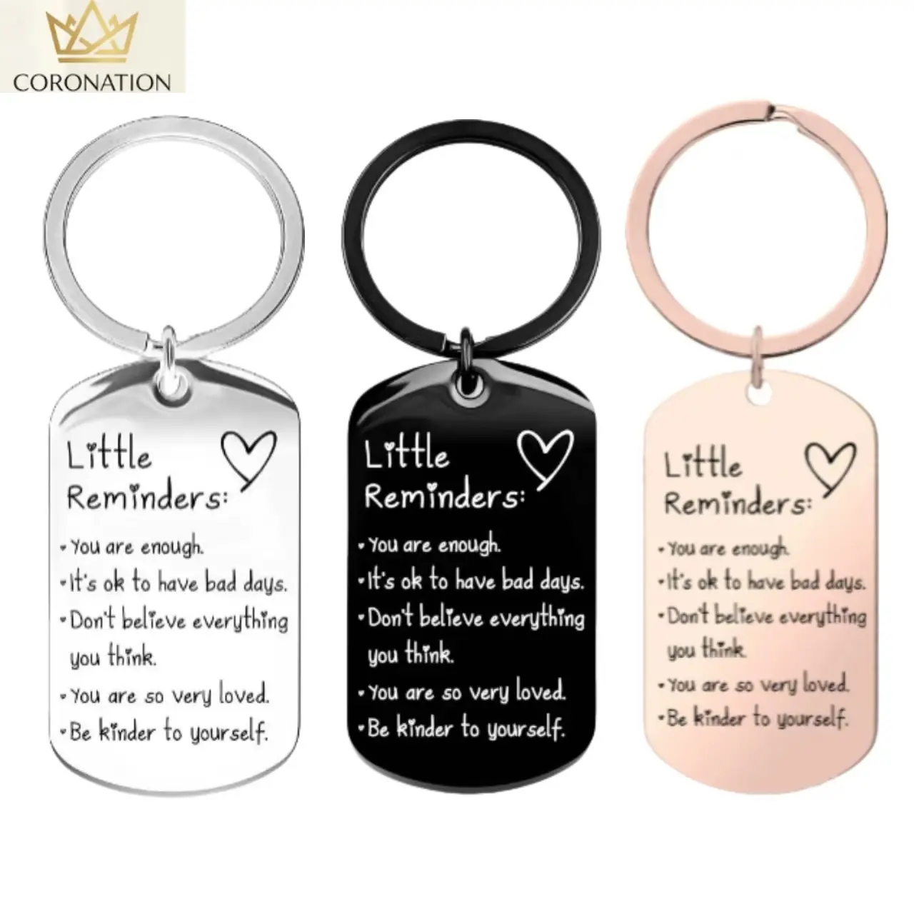 Compact Engraved Tag Positive Quote Keychain - Aesthetic Little Reminders Unisex Gift, Daily Carry Inspirational Keyring, Pocket Hug for Graduation/Birthday (Sports & Outdoor Camping Hiking Hammock Accessory)