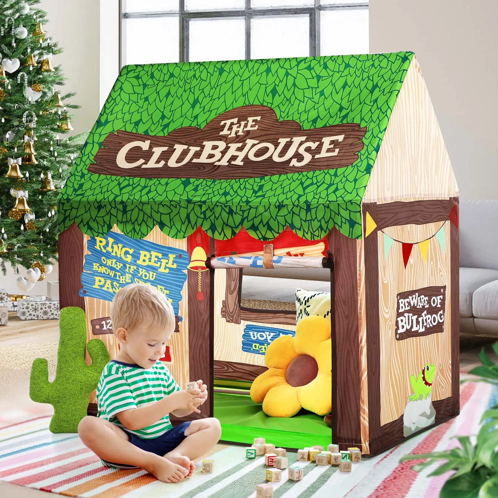 Sumbababy Kids Outdoor Play Tent, Large Playhouse Indoor Outdoor Fun, Toys Perfect Gifts PlayHouse Fun Indoor Portable Tree Teepee