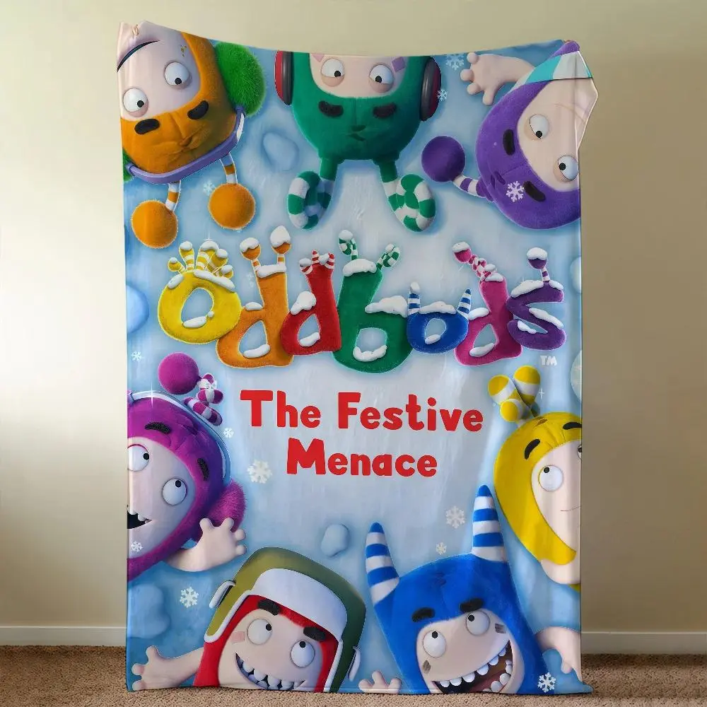 Cartoon Oddbods Cozy Flannel Throw Blanket Ultra Soft for Couch Living Room Gift