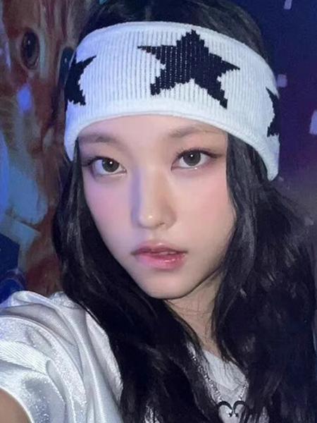 Unisex Knitted Embroidered Star Sports Headband Y2K Style Sweat-Absorbent Hair Accessory For Gym Running Yoga Casual Wear Trendy Comfortable Stretch Fit For Daily Activities vacation