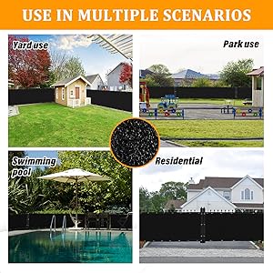 180GSM 6ft x 50ft Fence Privacy Screen Fence Cover Wall Backyard Dark Green
