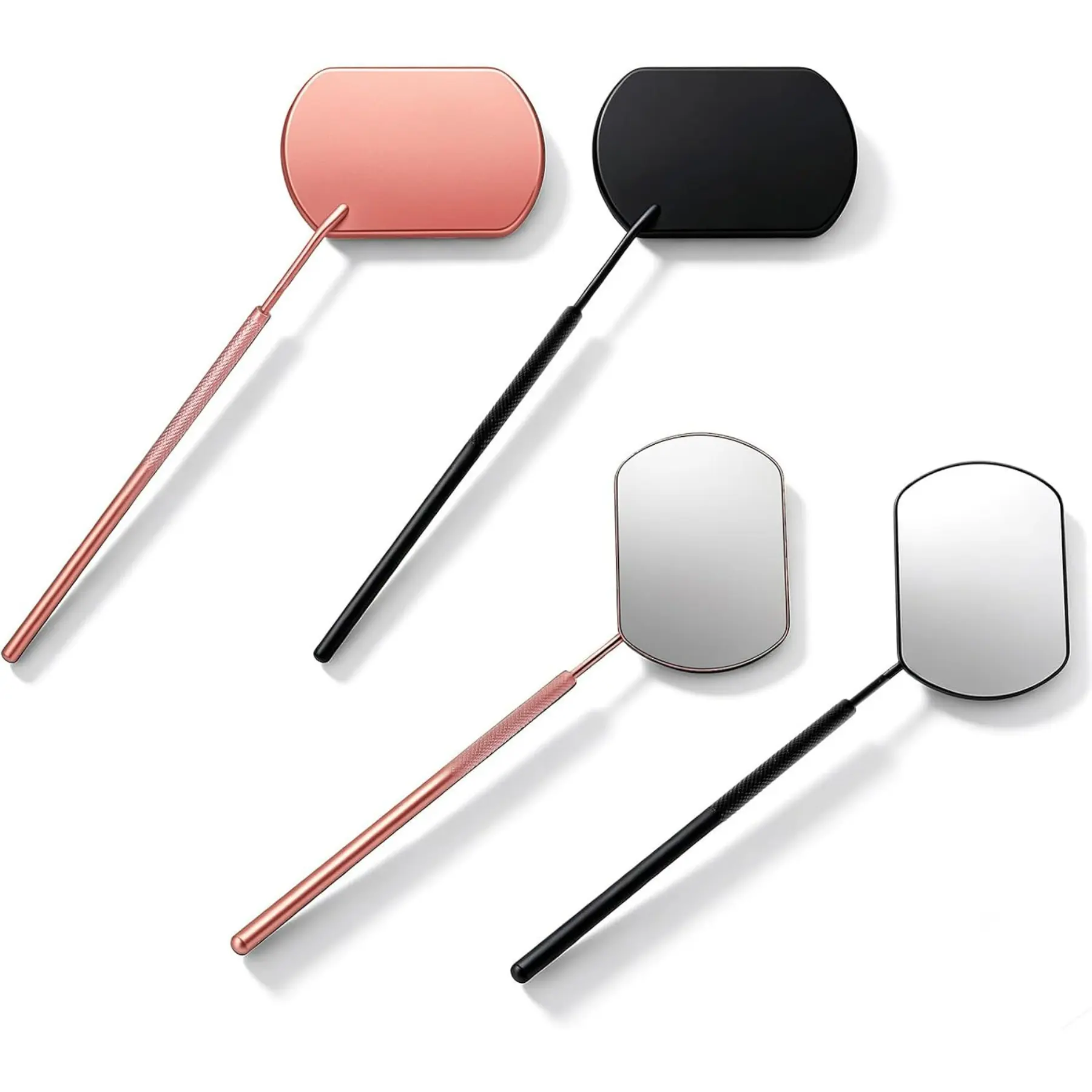 2PCS 2.4" Lash Mirror Handheld for Eyelash Extensions | Square Stainless Steel Detachable Lashes Inspection Mirrors Portable Eyelash Extension for Beauty Supplies