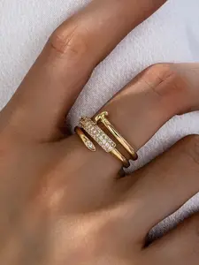 Women's Elegant Ring with Zirconia Inlay, Cubic Zirconia Ring, Unique Rings, Perfect Gift, Jewelry Accessory, Statement Rings, Fashion Rings, Sparkling Rings