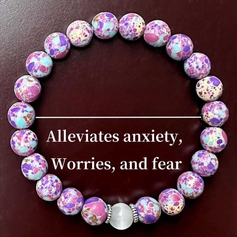 Bracelet opal imitation purple flower emperor huangsong handmade elastic thread bracelet