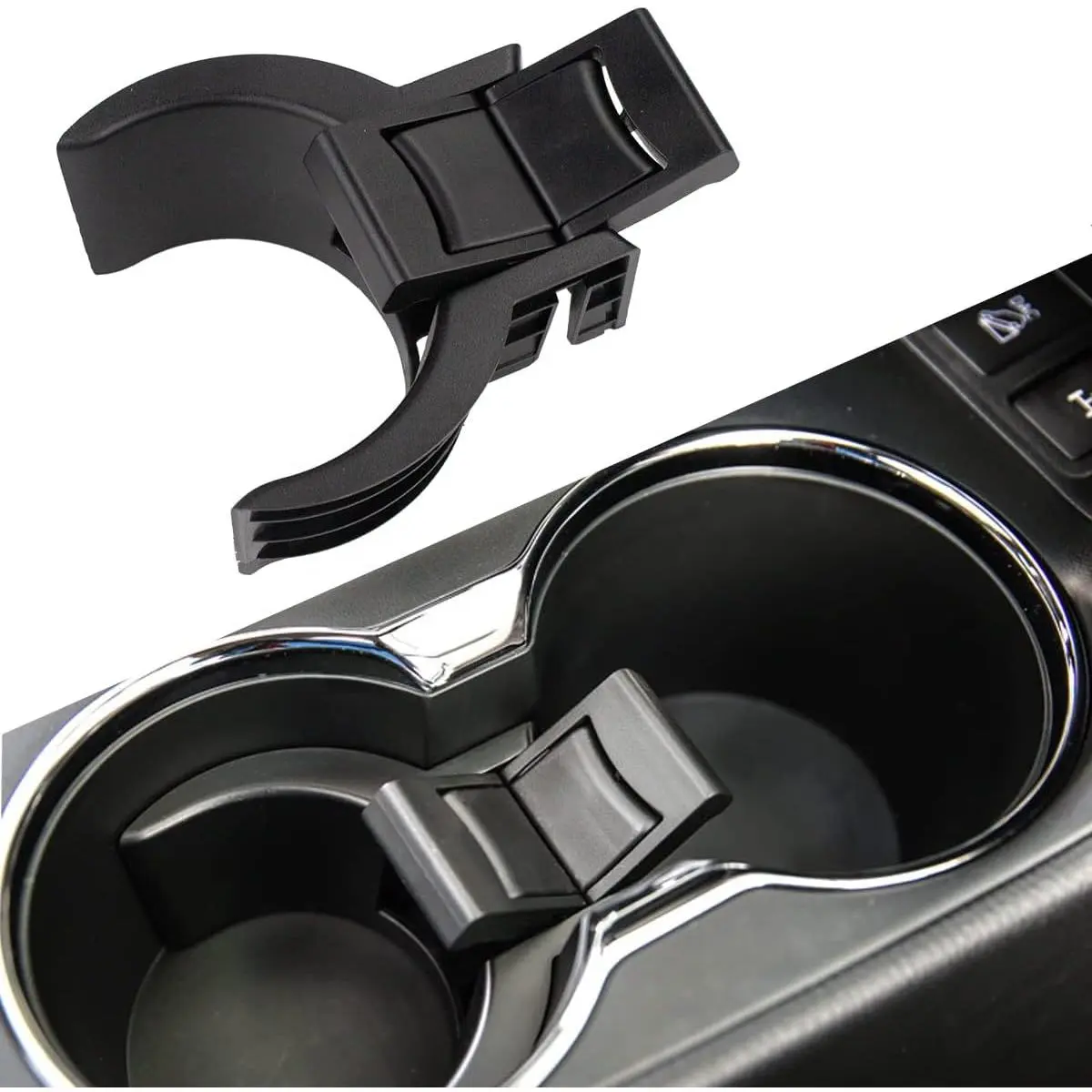 Plastic Cup Holder Insert Divider, 1-Piece Plug-In Replacement for Old Parts, Compatible with Toyota Highlander 2014-2019 Automatic Transmission Models, Replace Old