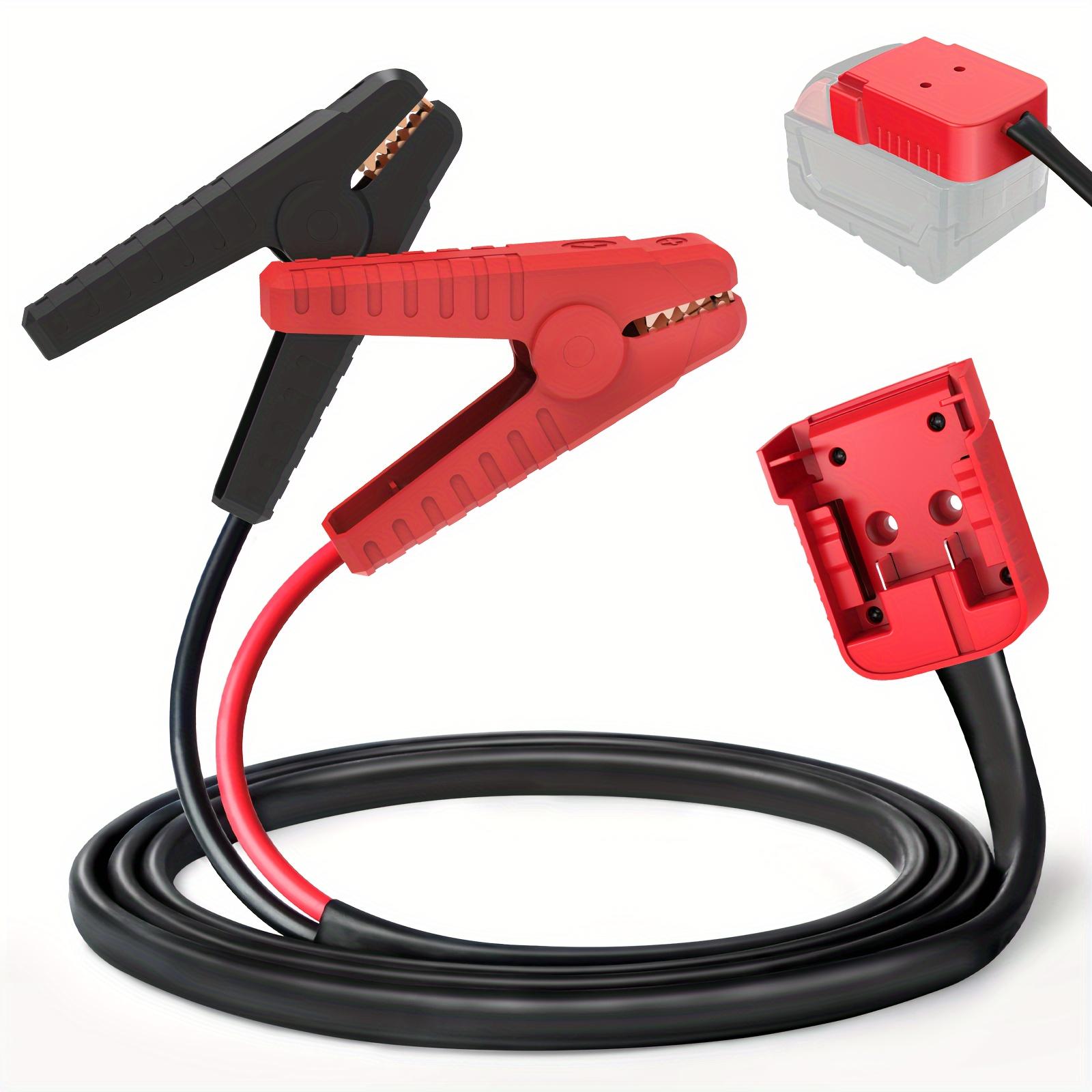 Car Starter Jumper Cables With Adapter For Dewalt/Milwaukee  18v/20v Dcb Battery Starter 8AWG 3.28ft Car Battery Booster Pack, Battery Jumper Battery Not Included