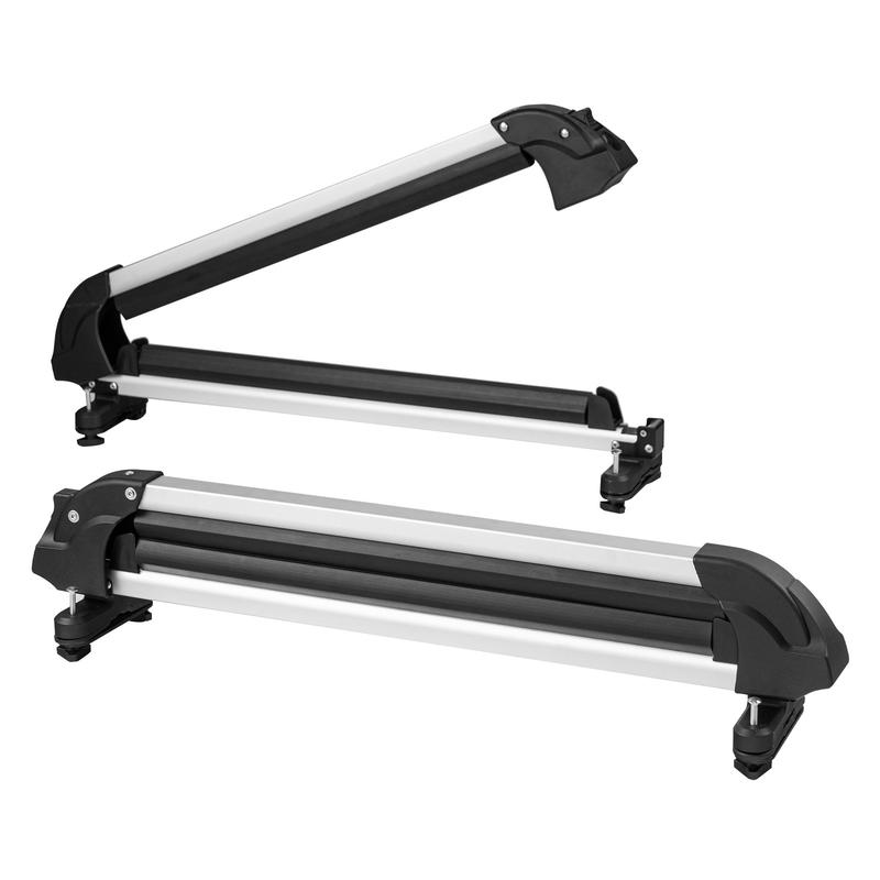 VEVOR Ski and Snowboard Roof Rack, 31.7-Inch Universal Ski Rack for Car Roof Fit Most Crossbars, Carry up to 6 Pairs of Skis or 4 Snowboards, Aluminum Snowboard Ski Rack with Lock & Rubber Padding
