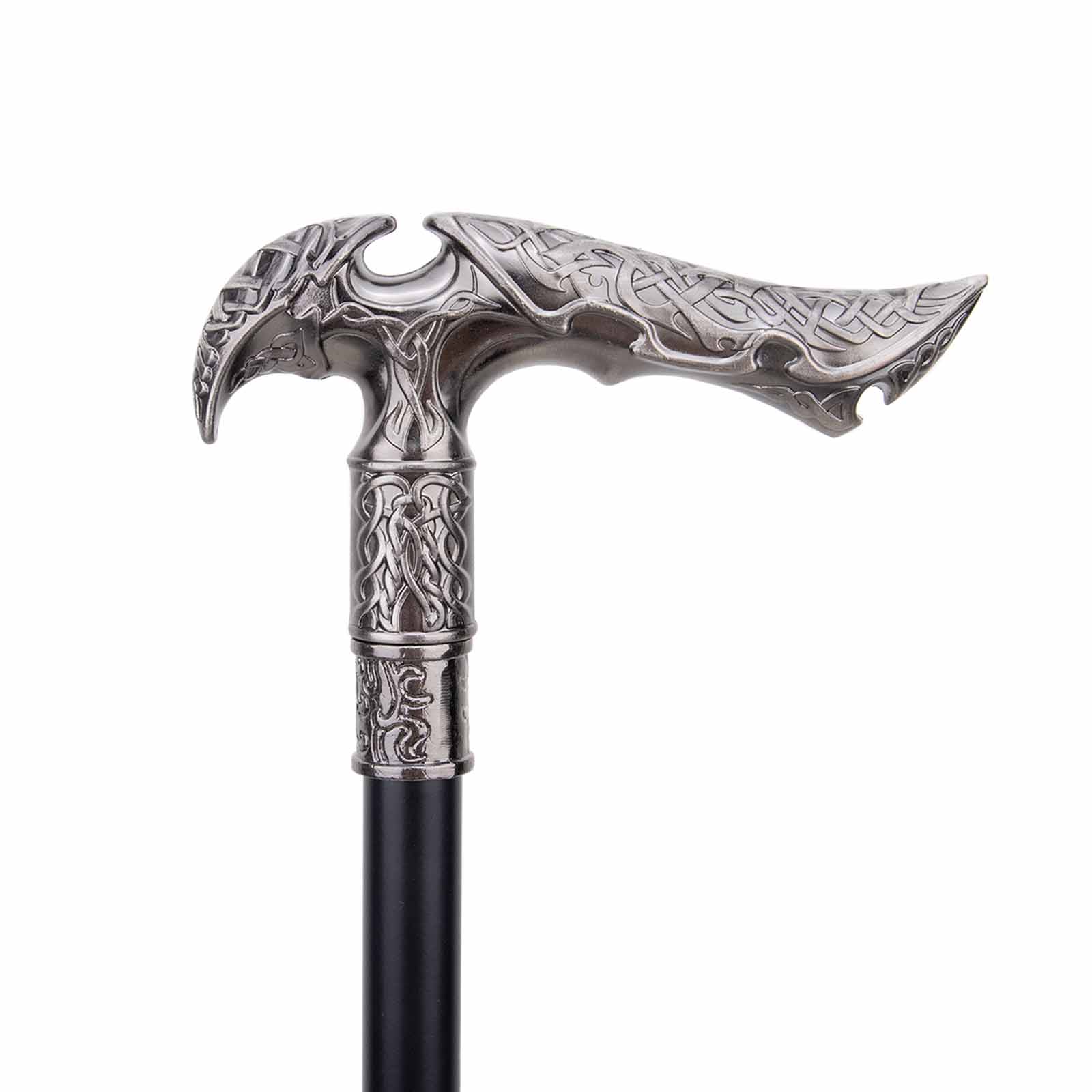 36.61 Inch Reaper Sickle Fashion Stick | Cospaly Retro Party Fashion Cane Cross, Alloy Material, Silvery Grey for Role Playing and Party, For Cosplay & Party