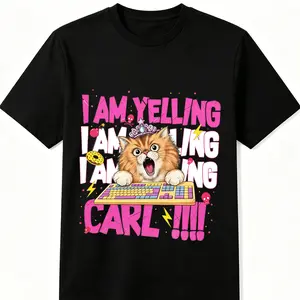 Princess Donut "I Am Yelling Carl"  Shirt Dungeon Crawler Carl Cat Meme TShirt, DCC Merch y2k cotton fashion Streetwear Casual Top Trending Classic fan DCC LitRPG Gift