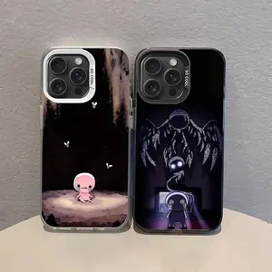 The B-Binding of I-Isaac Game Phone Case Roguelike Gamer Shockproof Silver Protective Cover Compatible with iPhone 11-17 Pro Max/Plus & Samsung Galaxy S23-S25