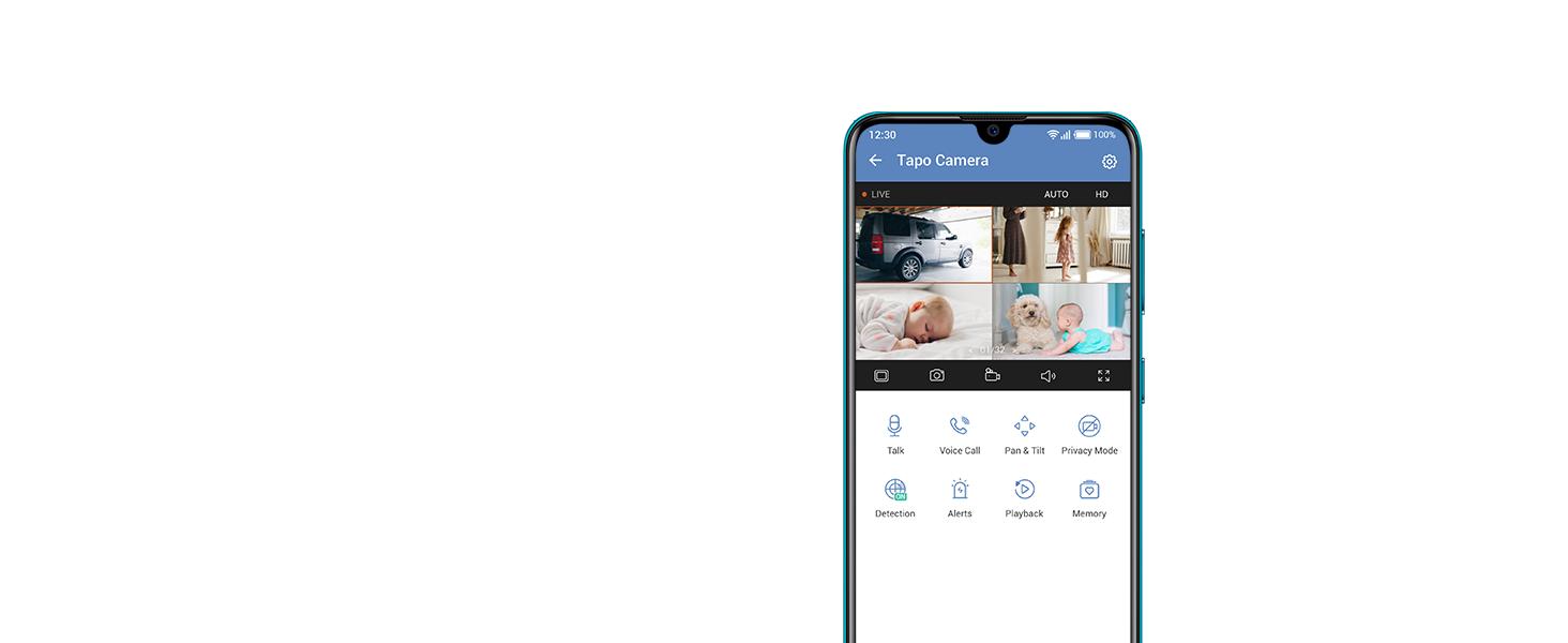 TP-Link 2K Pan Tilt Security Camera for Baby Monitor, Dog Camera w/Motion Detection, 2-Way Audio Siren, Night Vision, Cloud &SD Card Storage (Up to 256 GB), Works with Alexa & Google Home (C210)