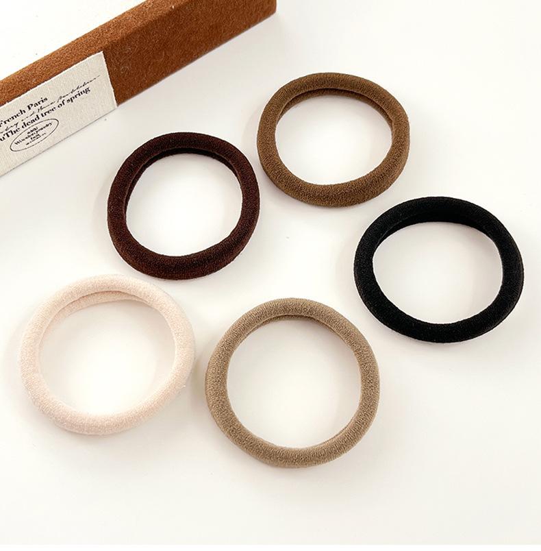 10-Piece Seamless Thickened Elastic Hair Ties, Cotton Crease-Free Bands for All Hair Types, Women's Hair Accessories Ideal Gift 10-Piece Seamless Thickened Elastic Hair Ties, Cotton Crease-Free Bands for All Hair Types, Women's Hair Accessories Ideal Gift