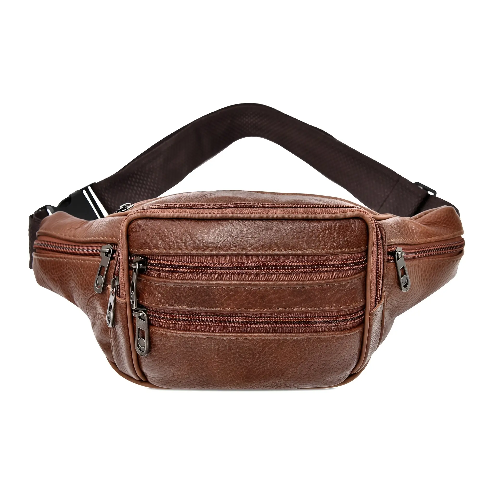 Men's PU Exterior Insulated Crossbody Bag - Athletic Look, Temperature Retention, Zip Closure, Business Chest Pack, Daily Commute, Phone/Coin Storage, Solid Color Tactical Belt Bag