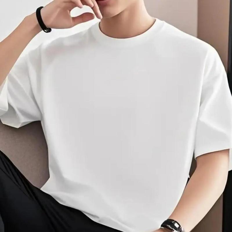 Unisex Soft Cotton Graphic Streetwear T-shirt - TikTok Viral Short-Sleeve Round Neck Casual Summer Menswear Top, Shortsleeve