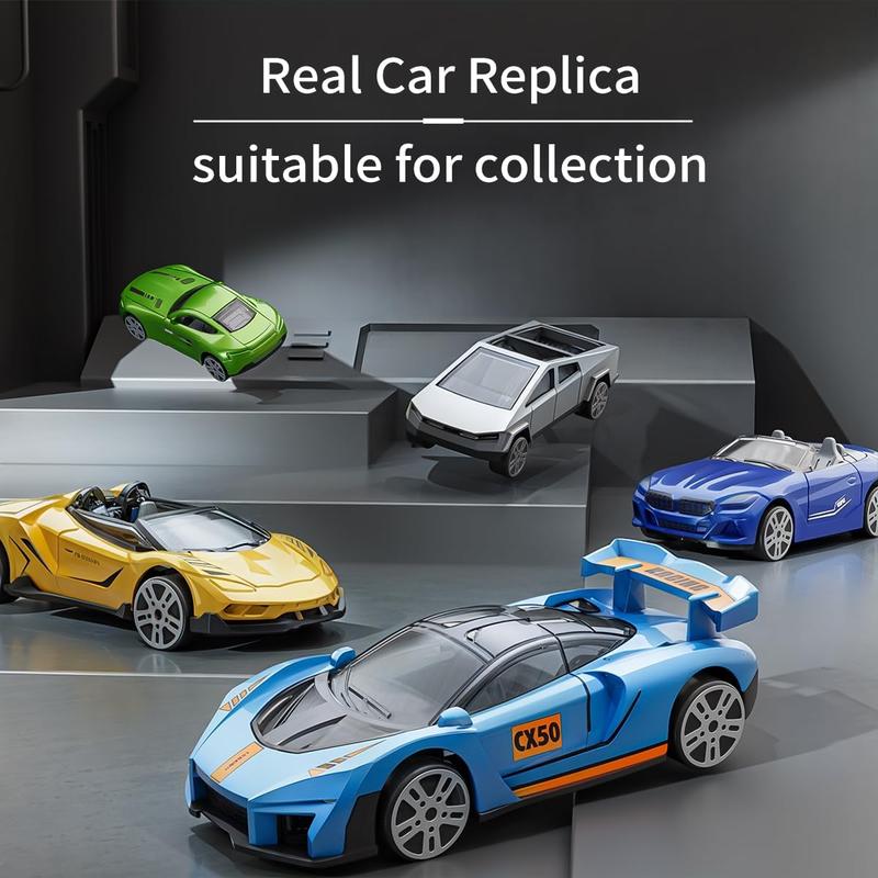 1:64 Scale Die-Cast Metal Toy Cars 12-Pack Vehicles Set, Includes Pickup, Racing Cars, Sports Cars for Display or Play, Great Gift for Kids Age 3 Years and Up (12 Pack)