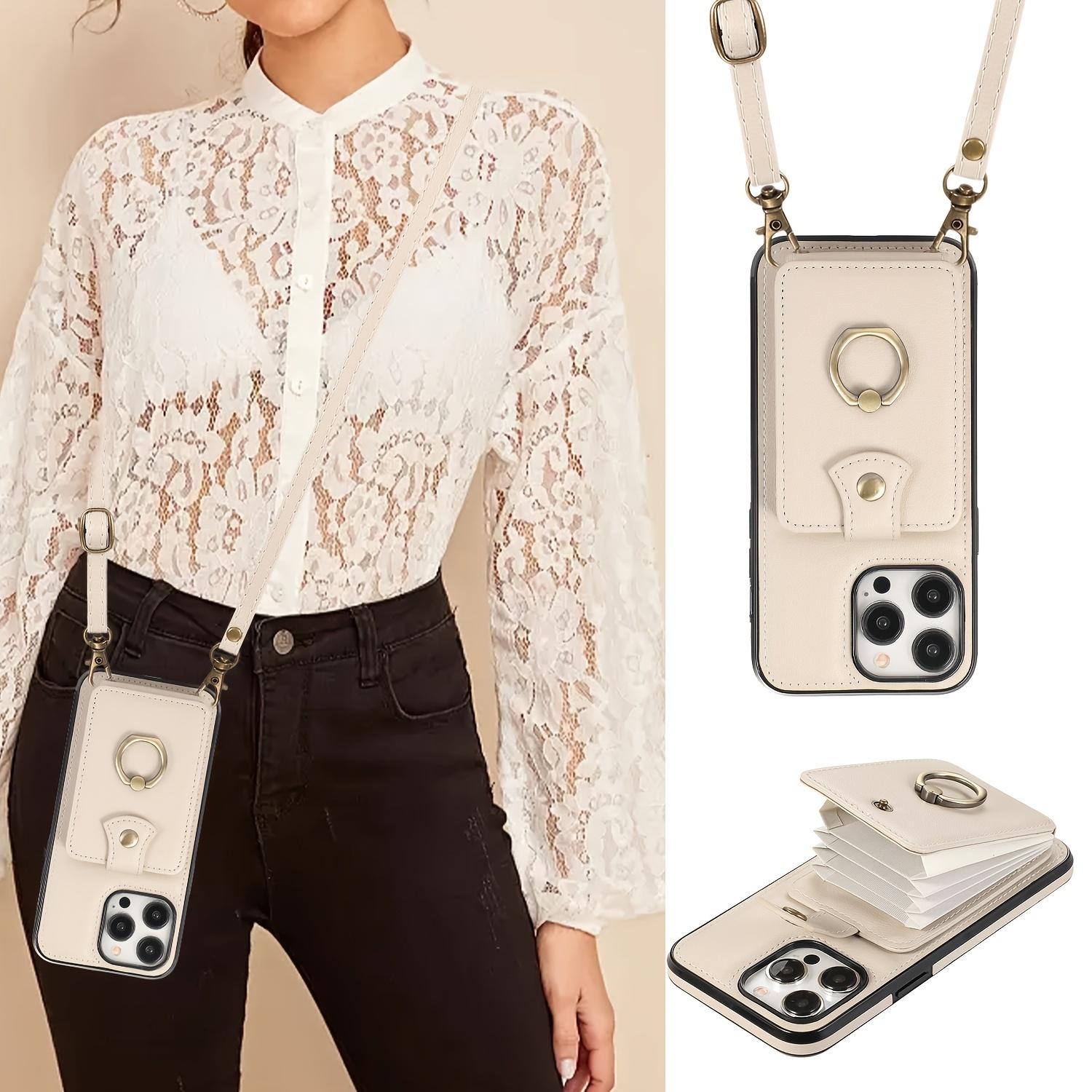 Card holder phone case for iPhone 17/16e/16/15/14/13/12/11 Pro Max SE 2020/SE 2022/X/XS/XR/XS Max 16/15/14/7/8 Plus 17 Air.Features 360-degree rotating ring holder, RFID anti-theft function, and drop protection function.