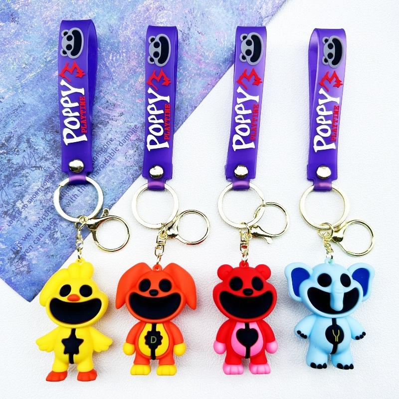 New Cross-Border Smiling Animals Poppy Keychain Smiling Critters Peripheral Pendant Cartoon Doll