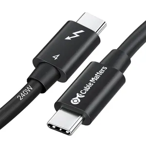 Intel Certified 40Gbps Thunderbolt 4 Cable 3.3ft with 8K Video and 240W Charging - 1m, Compatible with USB4, Thunderbolt 3 Cable and USB-C