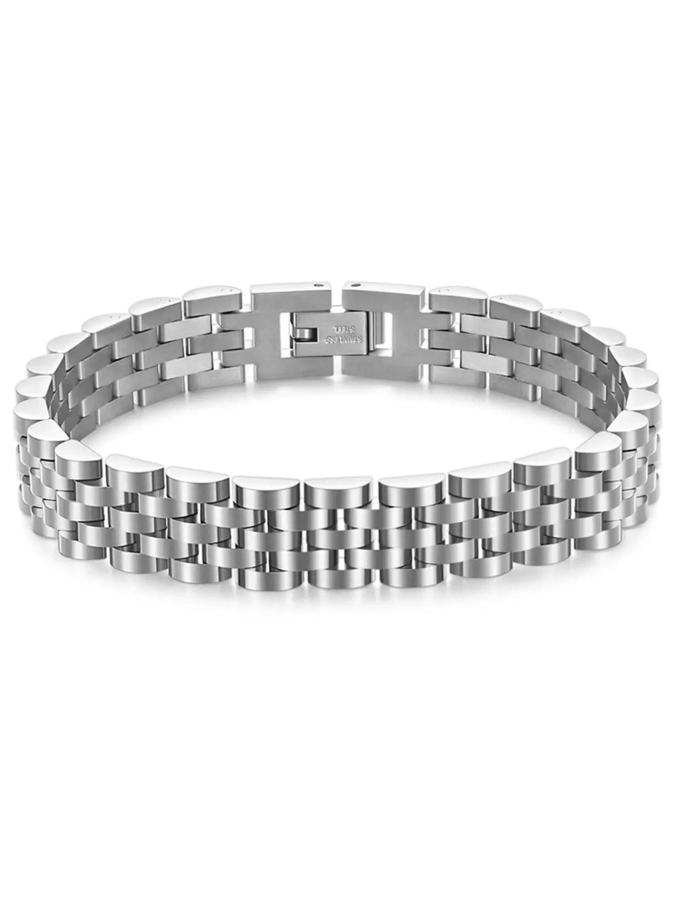 2026 New Fashion Stainless Steel Watch Band Bracelet, Adjustable 10mm Trendy Wristband, Stylish and Unique Accessory for All Seasons