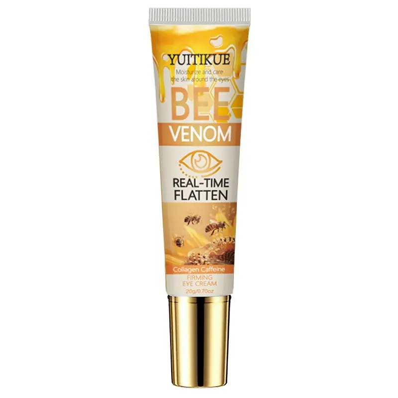 Yutikue Bee Venom Eye Cream, Instantly Smooths Fine Lines, Contains Bee Venom, Collagen, Caffeine, Moisturizing and Firming, 20g