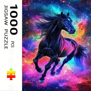 1000 Piece Horse Puzzle, Large Adult Family Interactive Toy, DIY Home Decor Brain Challenge, Holiday Theme, Durable Puzzle